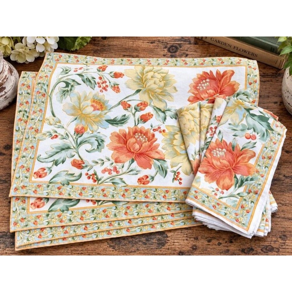 Floral Table Linens & Napkins – Cottage Core - set of 4 (14)
